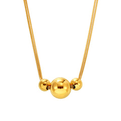 Layering Chain and Three-Bead Necklace