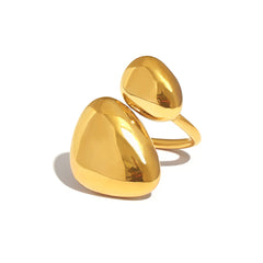 18K Gold-Plated Asymmetric Open Ring