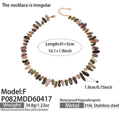 Natural Stone Beaded Necklace Designs