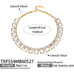 18K Gold-Plated Czech Glass and Cubic Zirconia Jewelry