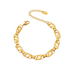 Open Flower Link Bracelet