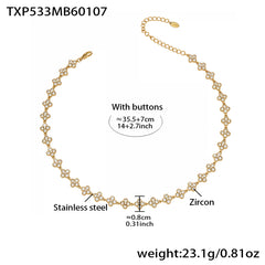 Color Four-Petal Cubic Zirconia Jewelry