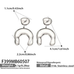 18K Gold-Plated Horseshoe Earrings
