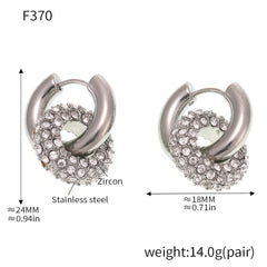 Sparkling Double-Circle Hoop Earring Designs