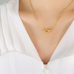 Knotted Heart Pendant Necklace