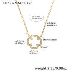 Cubic Zirconia Clover Necklace, Bracelet or Stud Earrings