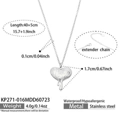 Geometric and Heart Pendant Necklace Collection