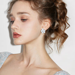 Marielle Crystal Floral Stud Earrings