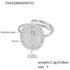Oval Portrait-Relief Ring or Drop Earrings