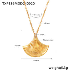 Fan Shell Pendant Necklace or Earrings