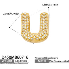 18K Gold-Plated Initial Charms and Chain Designs