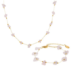 Natural Stone Chip Necklace or Bracelet