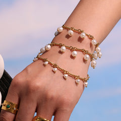 Pearl-Look Tassel Necklace or Bracelet