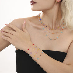 Multicolor Natural Stone Necklace or Bracelet