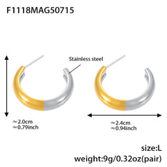 Polished Rounded Hoop Earrings