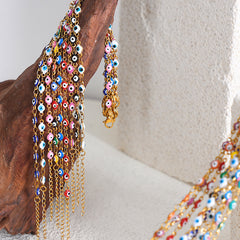 Enamel Eye Motif Necklace or Bracelet