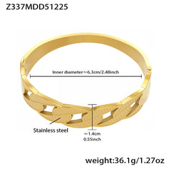 18K Gold-Plated Textured Open Cuff Designs