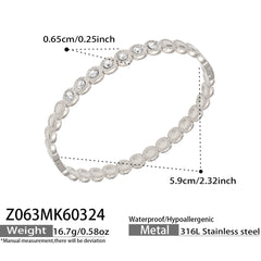 Wave and Cubic Zirconia Bangle Designs