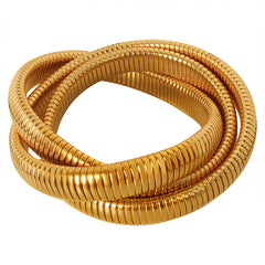 Ribbed Triple Coil Bracelet