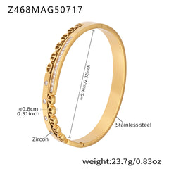 Cubic Zirconia Clasp Bangle Bracelets