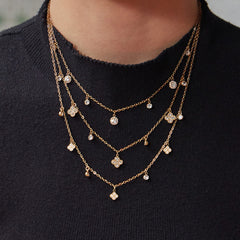 Cubic Zirconia Motif Necklace or Bracelet