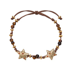 Camille Tiger-Eye Star Beaded Necklace
