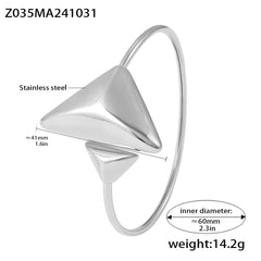 18K Gold-Plated Double Triangle Open Cuff