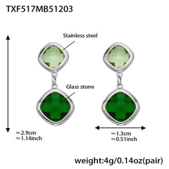 18K Gold-Plated Faceted Glass Accent Jewelry