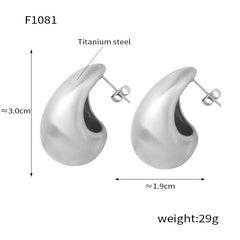 18K Gold-Plated Sculptural Teardrop Earring Designs