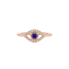 Nadine Pavé Evil Eye Adjustable Ring