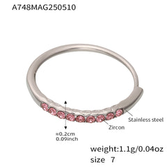 Cubic Zirconia Slim Floral Ring Designs