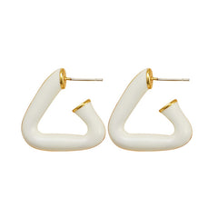 Marielle Enamel Triangle Stud Earrings