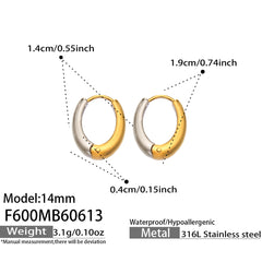Rounded Polished Hoop Earrings