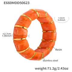 Color Resin Stretch Bracelet