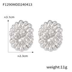 Sculptural Flower or Geometric Drop Earrings