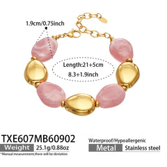 Oval Color Resin Necklace and Bracelet