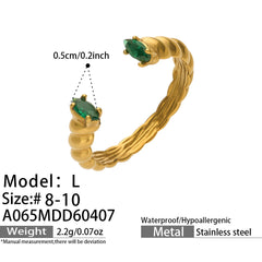 Colored Glass and Cubic Zirconia Ring Collection