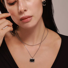 18K Gold-Plated Black Agate Jewelry Designs
