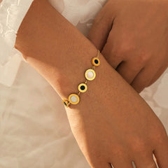 Roman Numeral Round-Accent Bracelet