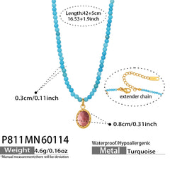 Turquoise Bead and Evil Eye Necklace Designs