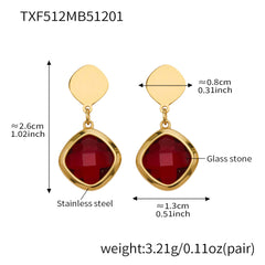 Faceted Glass Stone Necklace, Bracelet & Earrings