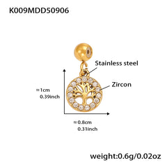 18K Gold-Plated Cubic Zirconia Charms and Chain Designs