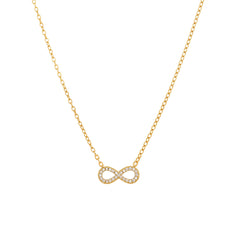 Cubic Zirconia Infinity Pendant Necklace