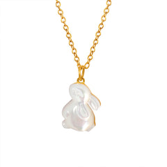 Gold-Tone Rabbit Charm Pendant Necklace