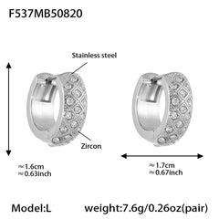 18K Gold-Plated Color Cubic Zirconia Hoop Designs