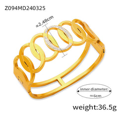 Gold-Tone Geometric Cuff Bracelet