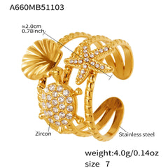 Cubic Zirconia Openwork Statement Ring Designs
