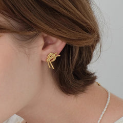 Daphne Vintage-Inspired Knot Stud Earrings