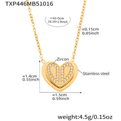 Layered Heart Cubic Zirconia Necklace, Earrings or Ring