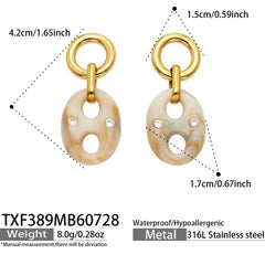 18K Gold-Plated Resin Oval-Link Jewelry